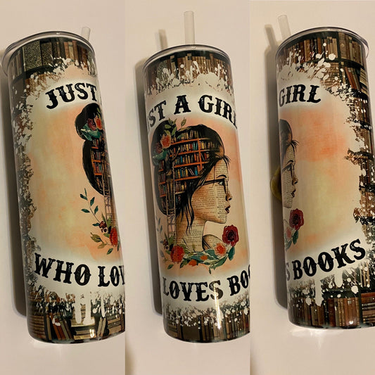 Girl Who Loves Books - Tumbler