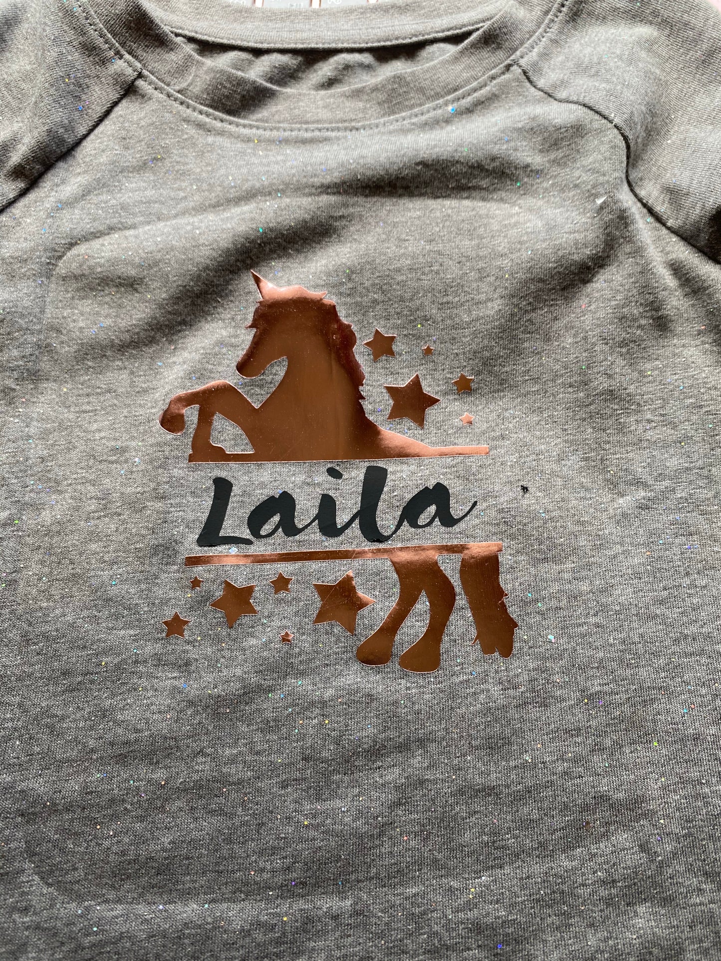 Kid Unicorn Tee with Name